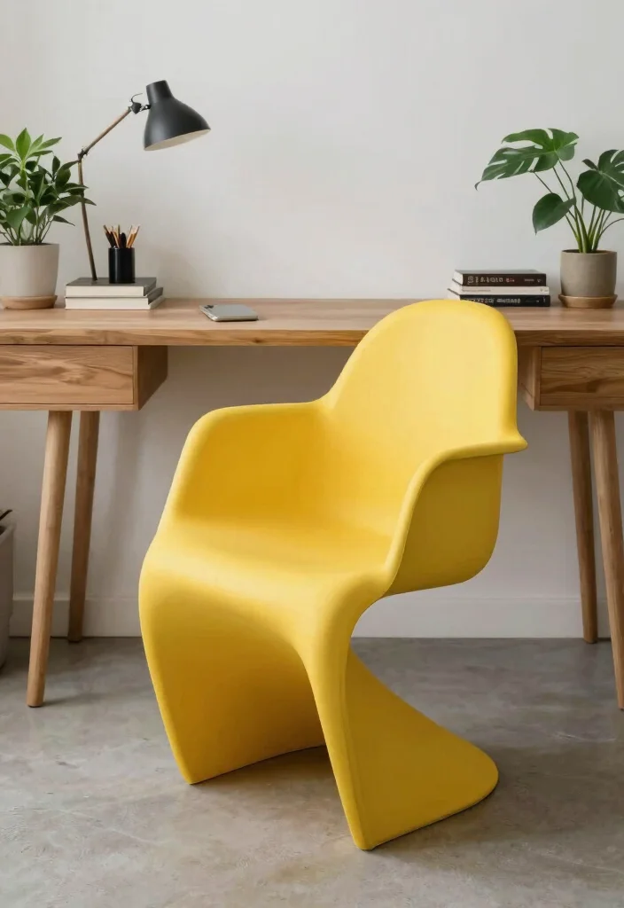 29 Yellow Home Office Ideas Bright and Cheerful - 16. Yellow Statement Chairs 1