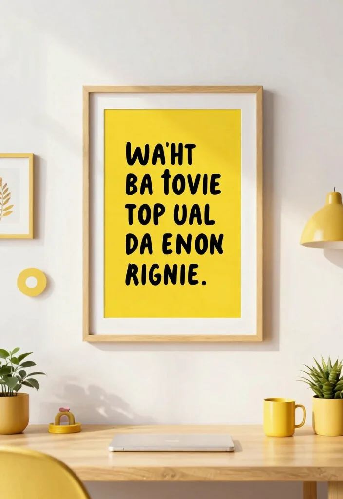 29 Yellow Home Office Ideas Bright and Cheerful - 26. Yellow Motivational Quotes 1