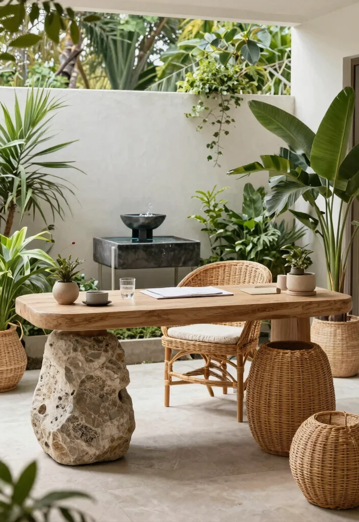 30 Cottage Home Office Ideas: Charming and Cozy Workspace - 25. Outdoor-Inspired Elements 1