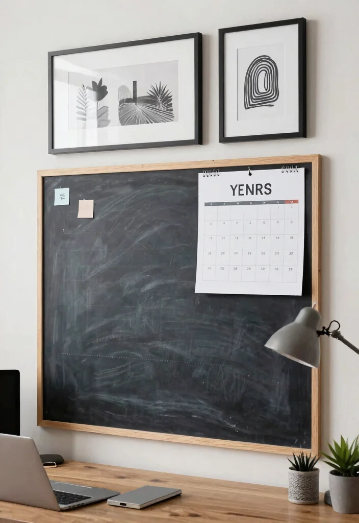 30 Cottage Home Office Ideas: Charming and Cozy Workspace - 29. Functional Wall Art 1