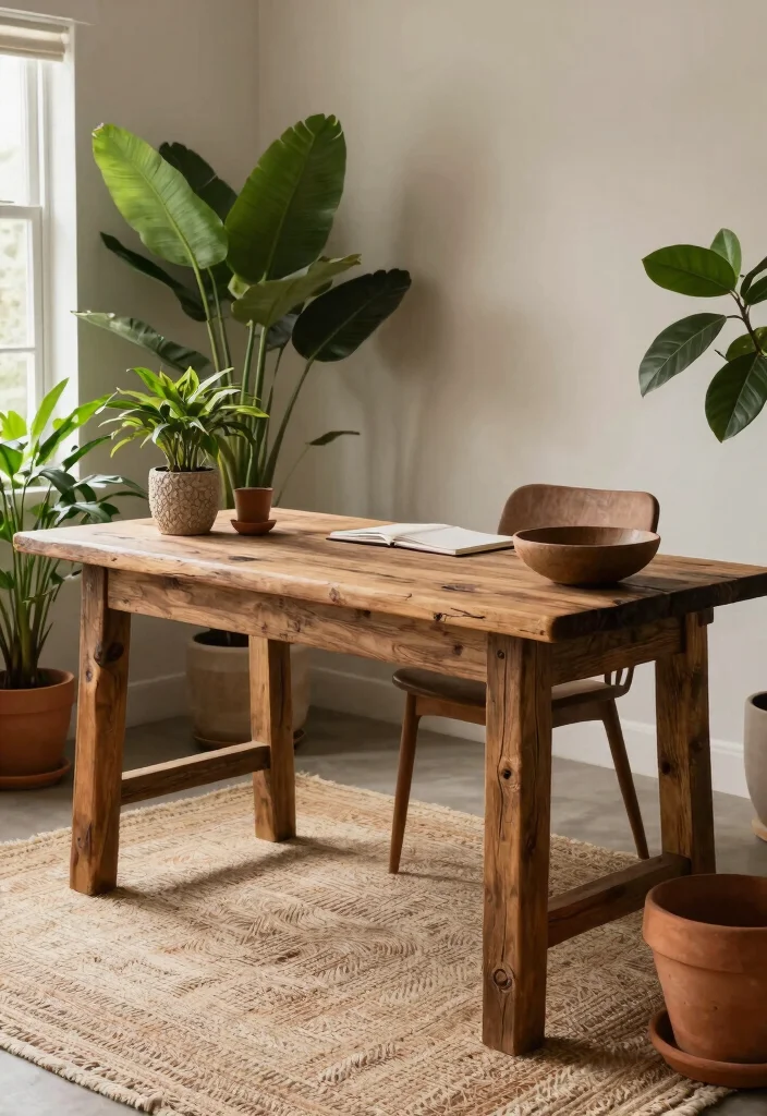 30 Elegant Luxury Home Workspace Ideas Sophisticated Style - 2. Earthy Tones and Natural Materials 1