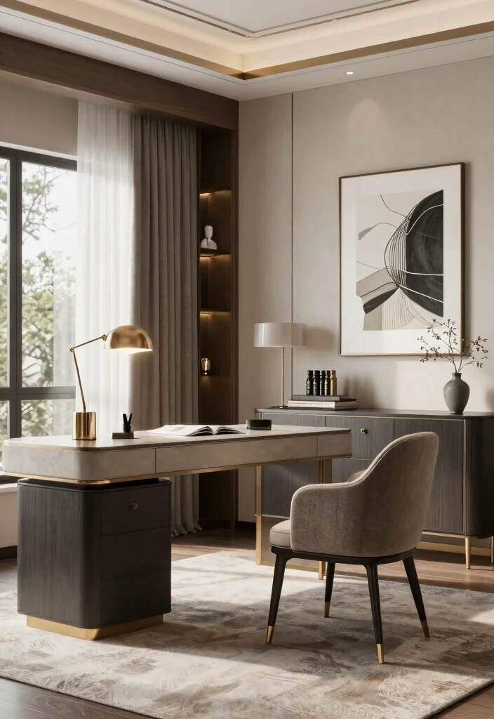 30 Elegant Luxury Home Workspace Ideas Sophisticated Style - 21. Themed Design Approach 1