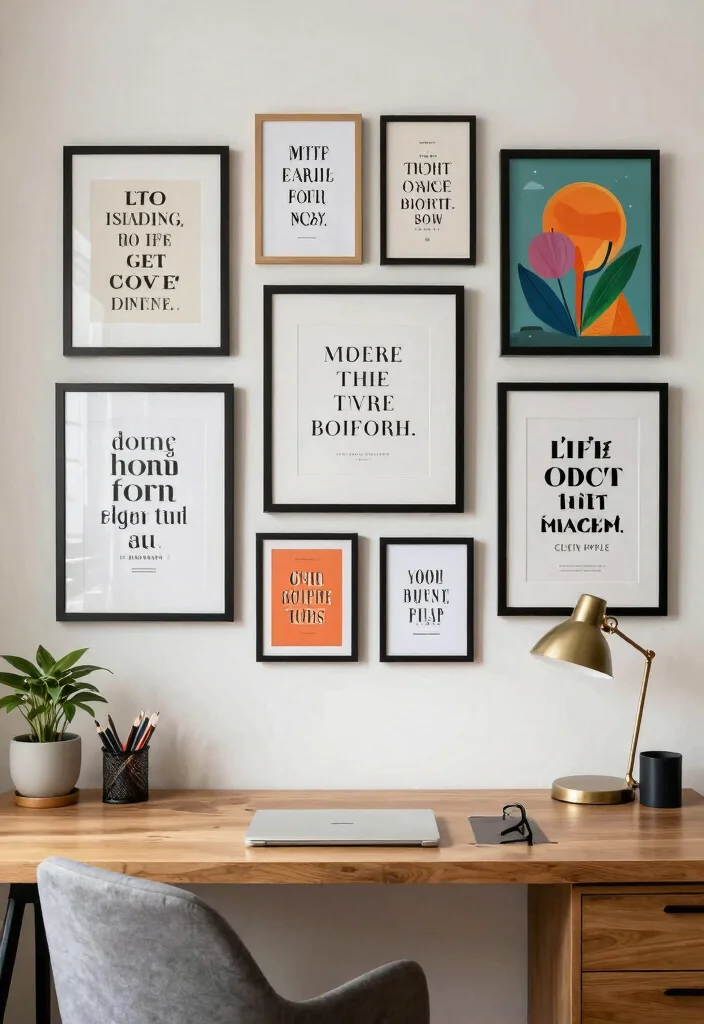 30 Elegant Luxury Home Workspace Ideas Sophisticated Style - 22. Inspirational Quotes and Art 1
