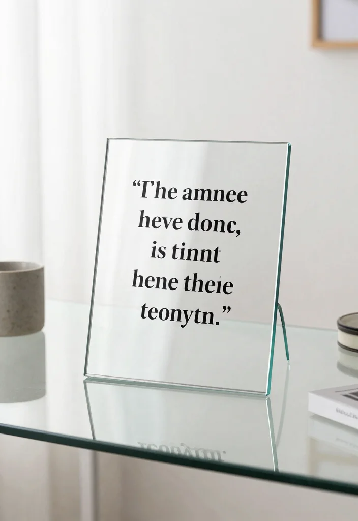 30 Glass Desk Office Decor Ideas Elegant and Minimal - 12. Glass Frame for Inspiration 1