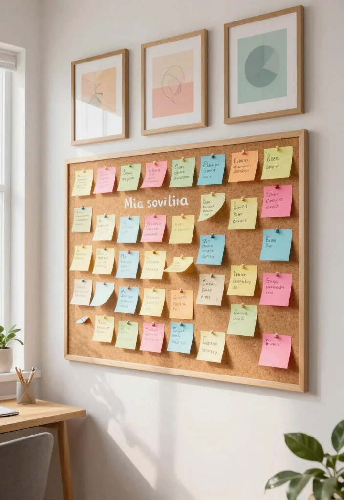 30 Home Office Chair and Accent Furniture Ideas - 10. Functional Wall Art 1