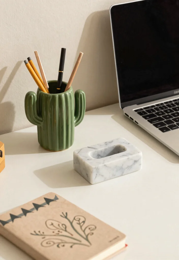 30 Home Office Chair and Accent Furniture Ideas - 12. Unique Desk Accessories 1
