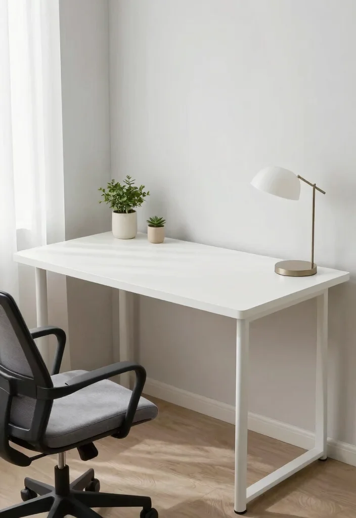 30 Home Office Chair and Accent Furniture Ideas - 13. Minimalist Desks 1