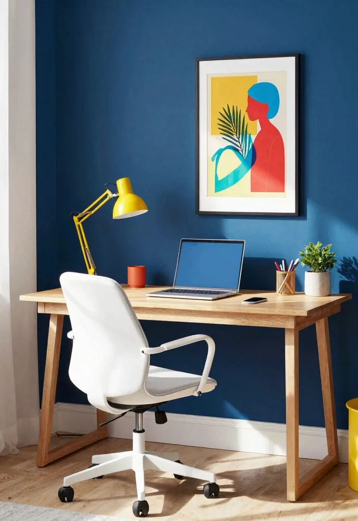 30 Home Office Chair and Accent Furniture Ideas - 15. Creative Use of Color 1