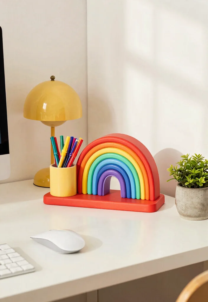 30 Home Office Chair and Accent Furniture Ideas - 20. Funky Desk Organizers 1