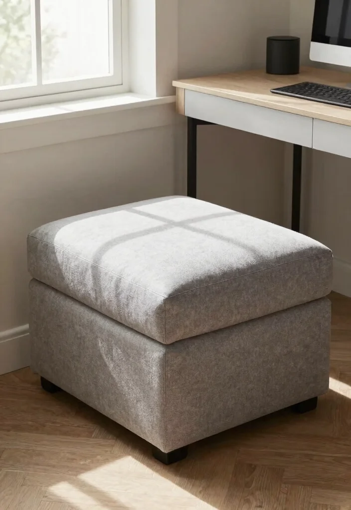 30 Home Office Chair and Accent Furniture Ideas - 26. Multi-Use Ottomans 1