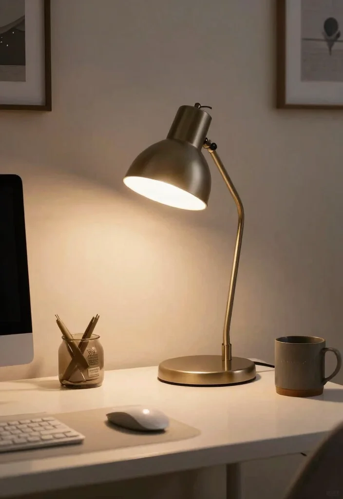 30 Home Office Furniture Ideas Stylish and Functional Picks - 11. Stylish Desk Lamps for Perfect Lighting 1