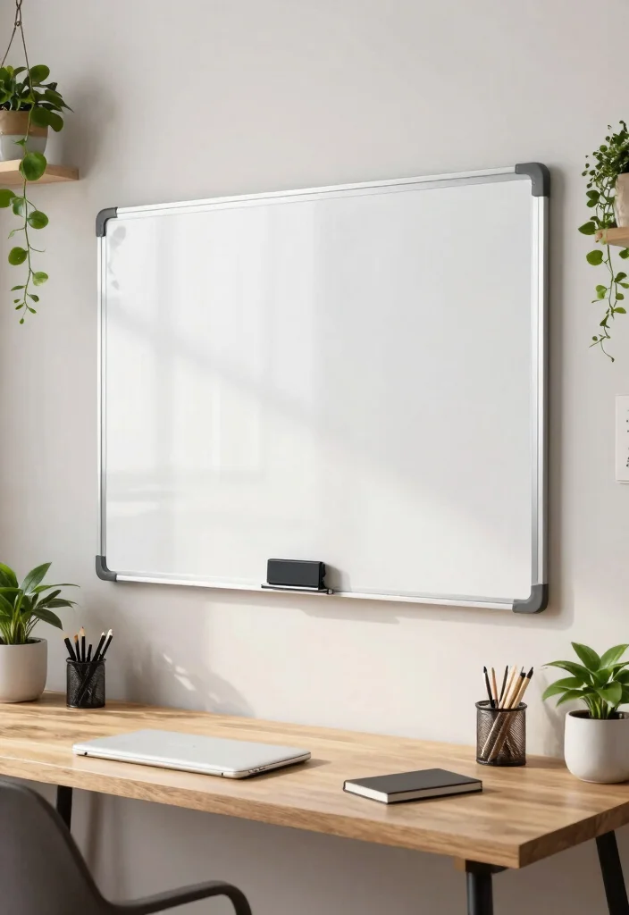 30 Home Office Furniture Ideas Stylish and Functional Picks - 14. Stylish Whiteboards for Notes and Ideas 1