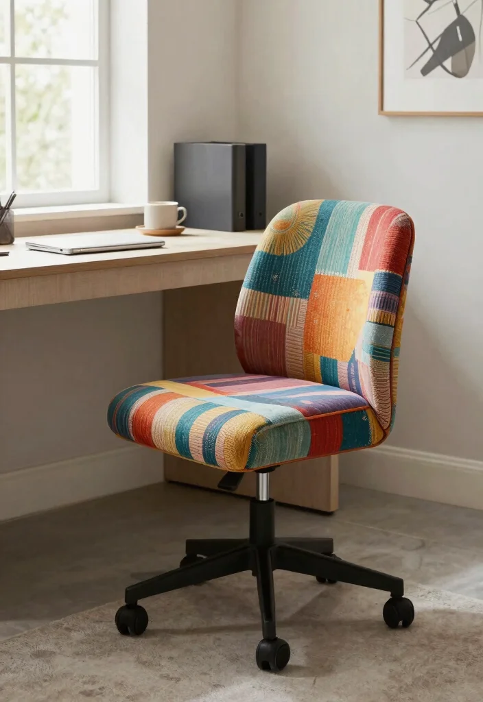 30 Home Office Furniture Ideas Stylish and Functional Picks - 7. Colorful Accent Chairs for a Fun Touch 1