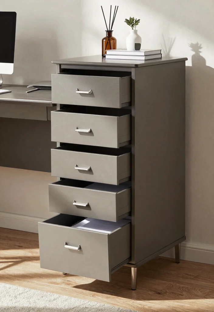 30 Home Office Furniture Ideas Stylish and Functional Picks - 8. Stylish Filing Cabinets for Organization 1