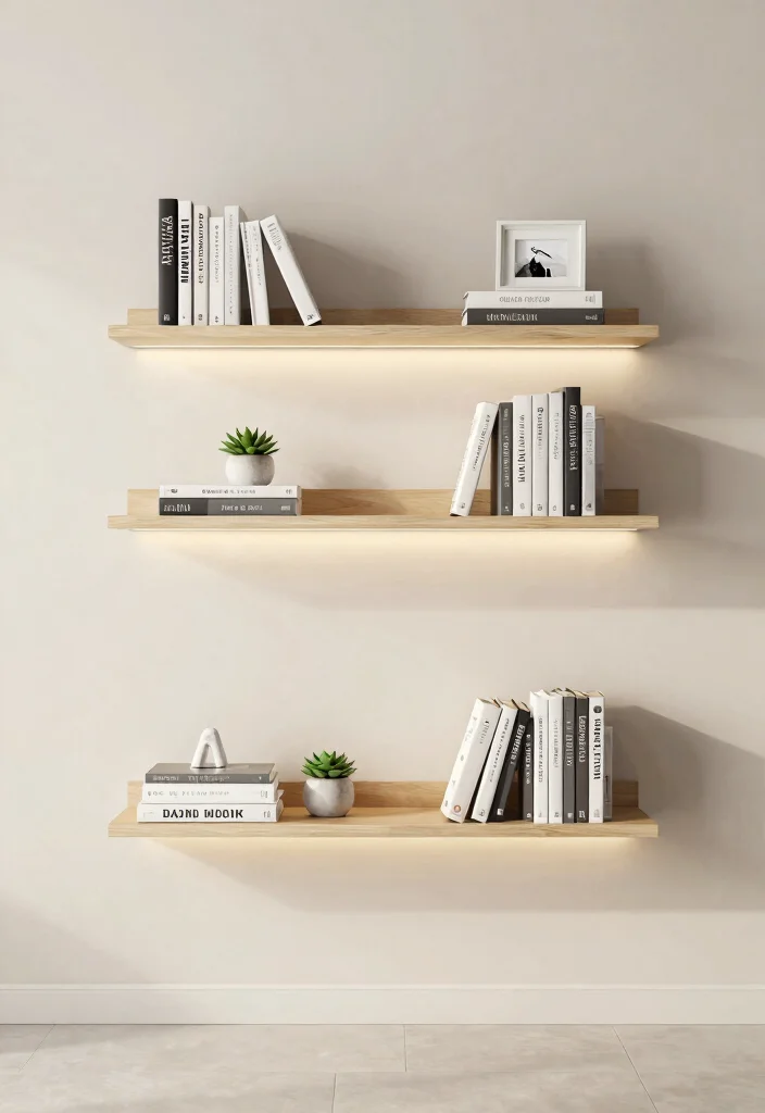 30 Home Office Library Ideas Dreamy Bookshelf Workspace - 1. Floating Shelves for a Modern Look 1