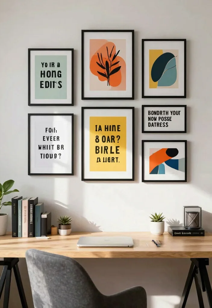 30 Home Office Library Ideas Dreamy Bookshelf Workspace - 15. Inspirational Wall Art 1