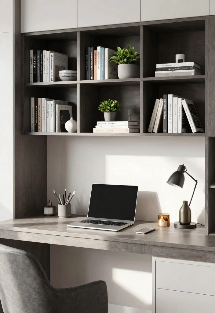 30 Home Office Library Ideas Dreamy Bookshelf Workspace - 18. Desk with Built-in Bookshelves 1