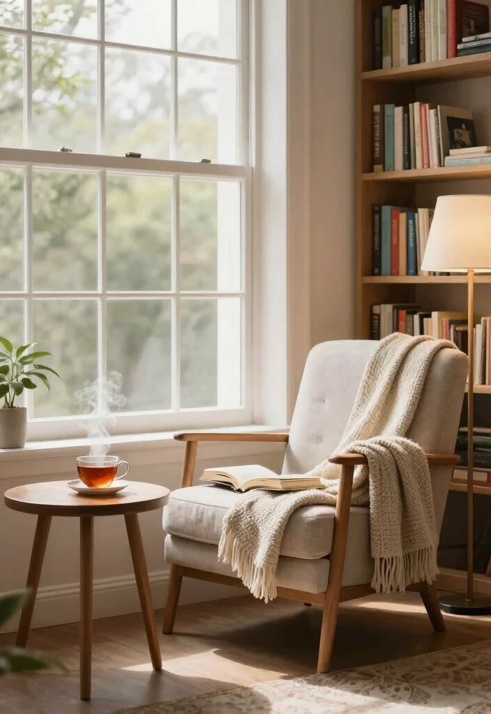 30 Home Office Library Ideas Dreamy Bookshelf Workspace - 2. Cozy Reading Nook by the Window 1
