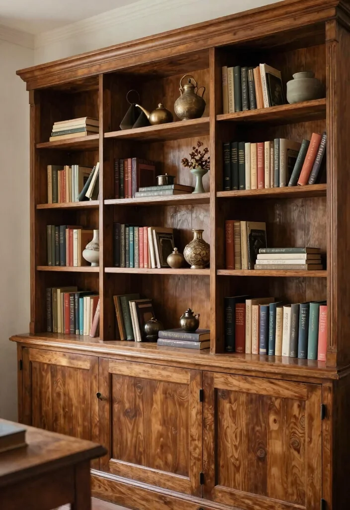 30 Home Office Library Ideas Dreamy Bookshelf Workspace - 20. Vintage-Inspired Book Shelves 1