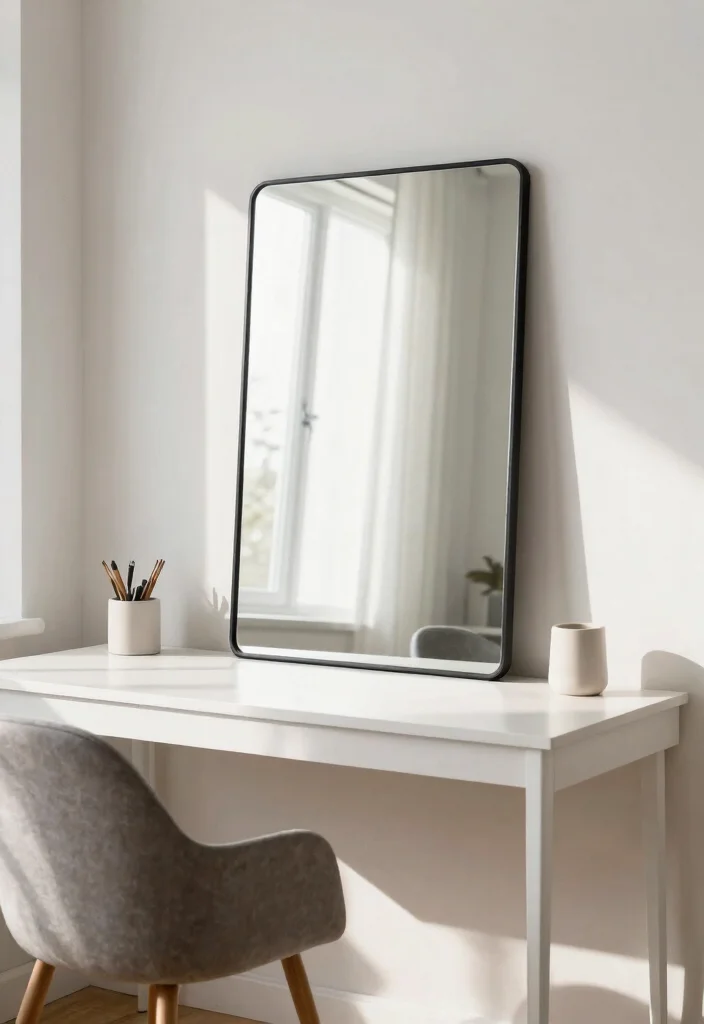 30 Home Office Library Ideas Dreamy Bookshelf Workspace - 27. Use of Mirrors to Enhance Space 1