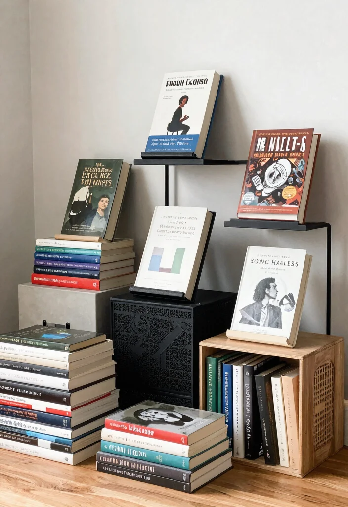 30 Home Office Library Ideas Dreamy Bookshelf Workspace - 28. Creative Book Displays 1