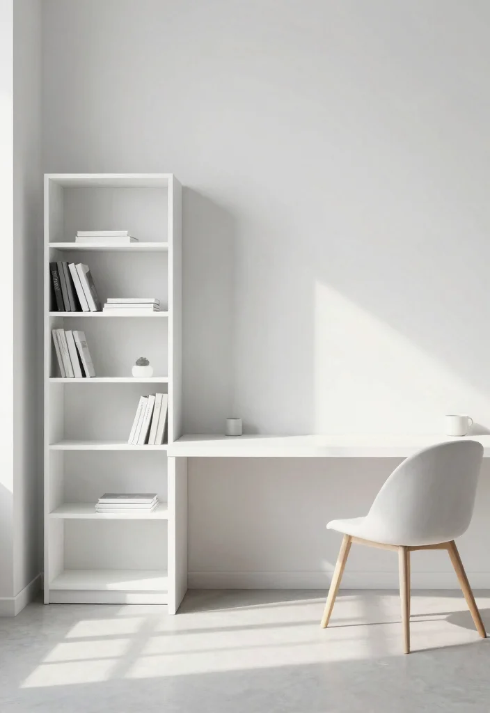 30 Home Office Library Ideas Dreamy Bookshelf Workspace - 29. Clean and Simple Line Designs 1