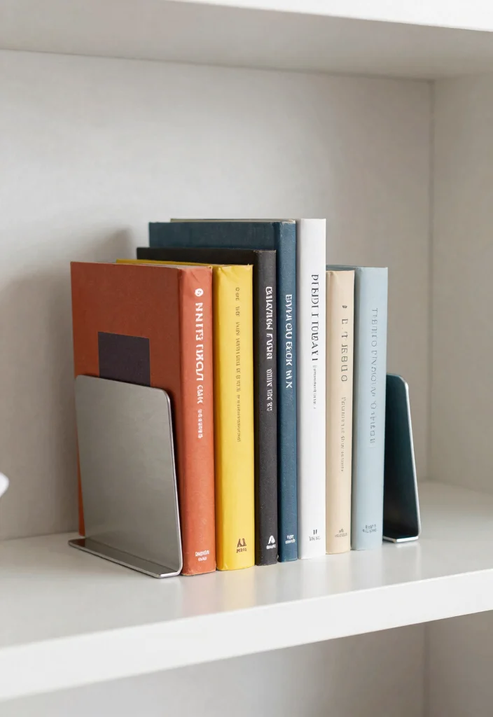 30 Home Office Library Ideas Dreamy Bookshelf Workspace - 8. Stylish Bookends for Organization 1