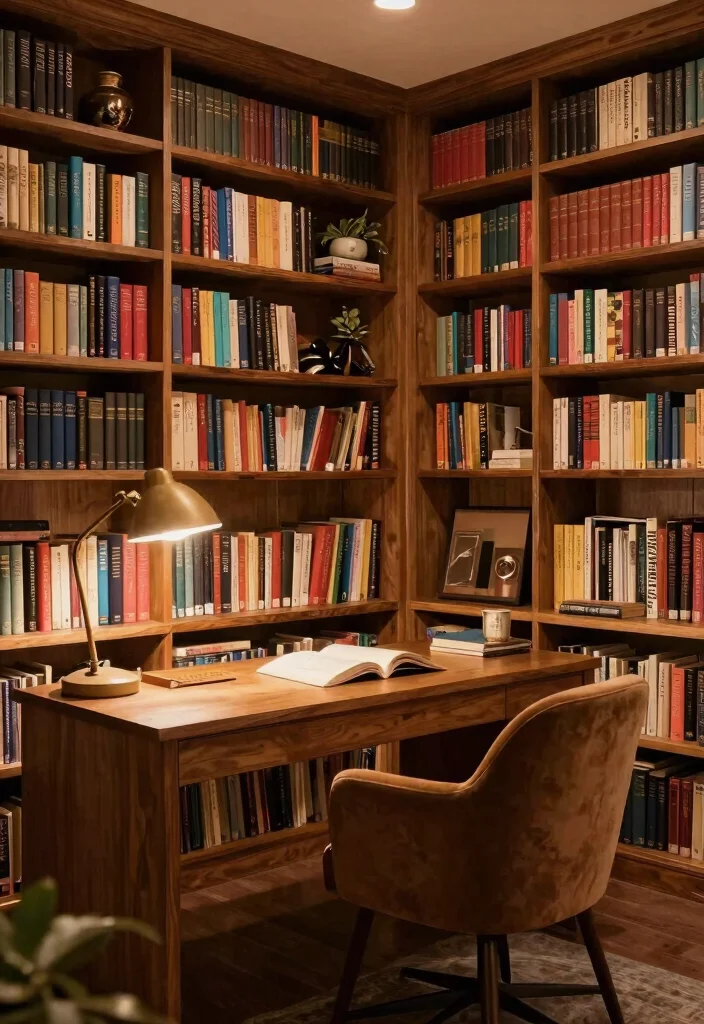 30 Lounge Office Room Ideas Where Comfort Meets Work - 13. Home Library Office 1