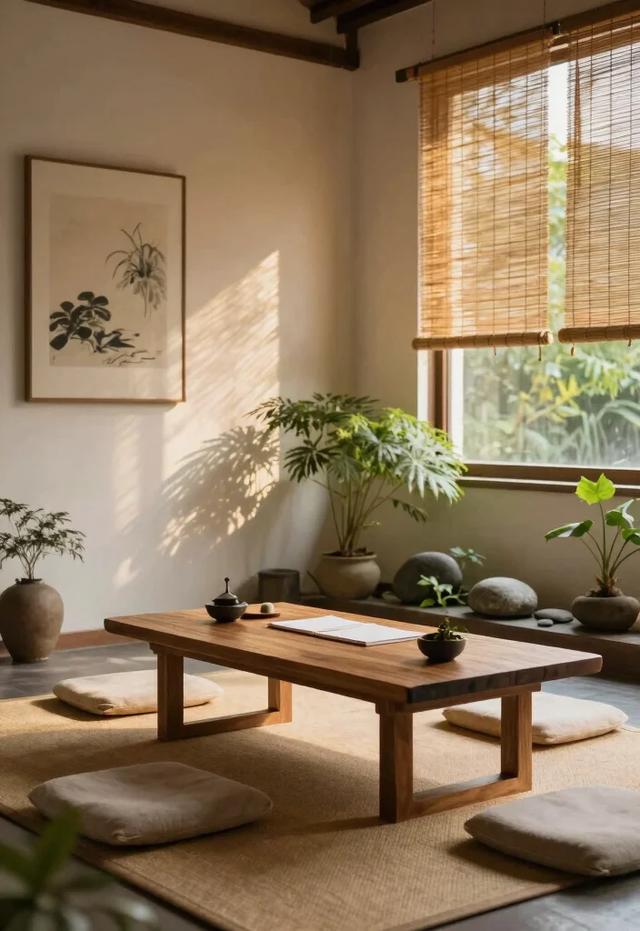 30 Lounge Office Room Ideas Where Comfort Meets Work - 14. Zen Workspace 1