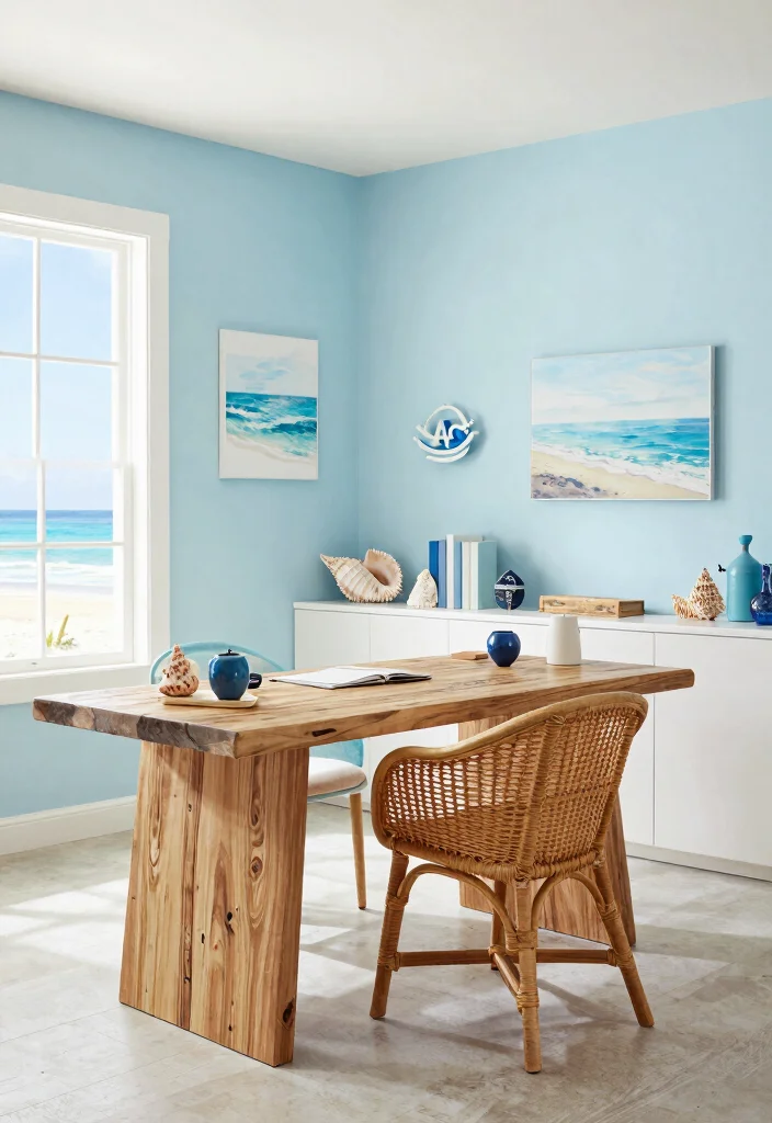 30 Lounge Office Room Ideas Where Comfort Meets Work - 17. Coastal Retreat 1