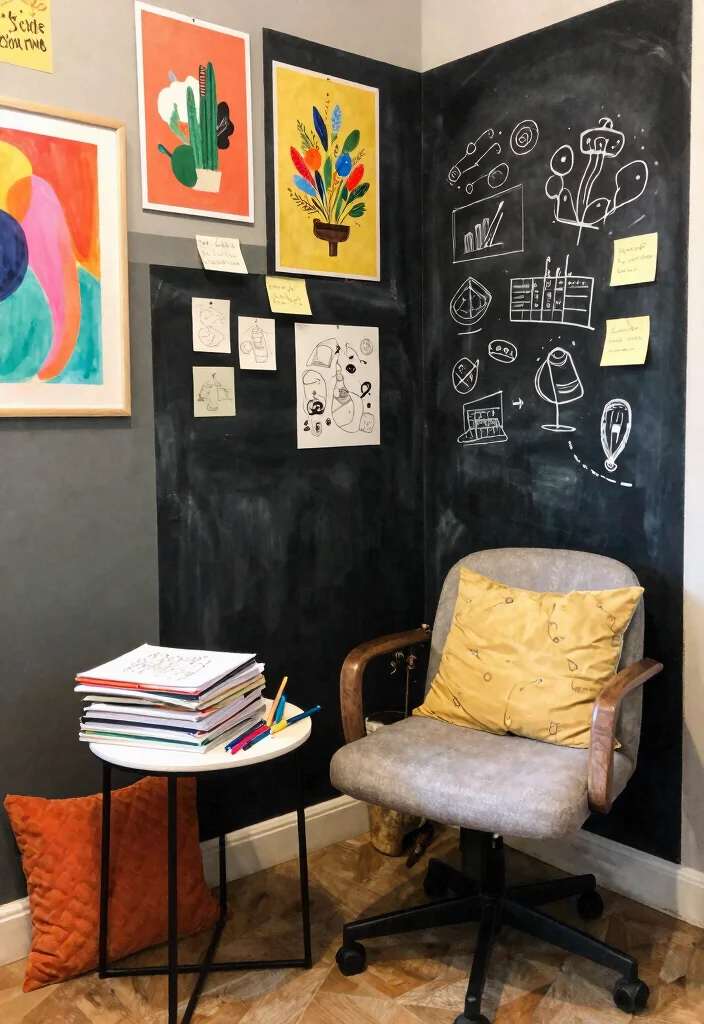 30 Lounge Office Room Ideas Where Comfort Meets Work - 19. Creative Corner 1