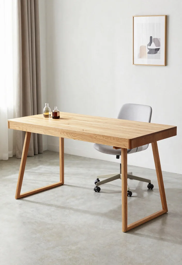 30 Mid Century Modern Desk Ideas Timeless Style at Home - 14. Elegant Desk with Detachable Legs 1