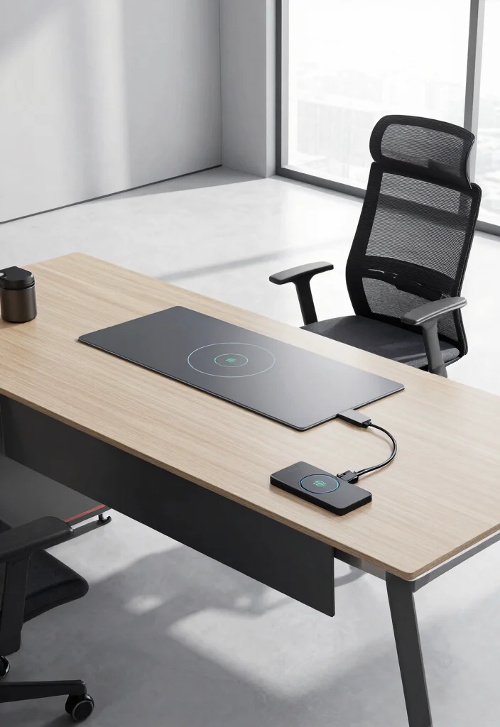 30 Modern Boss Office Table Design Ideas with Style - 18. High-Tech Features 1