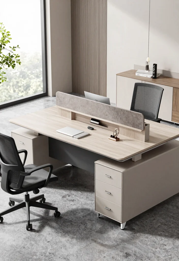 30 Modern Boss Office Table Design Ideas with Style - 21. Smart Storage Solutions 1