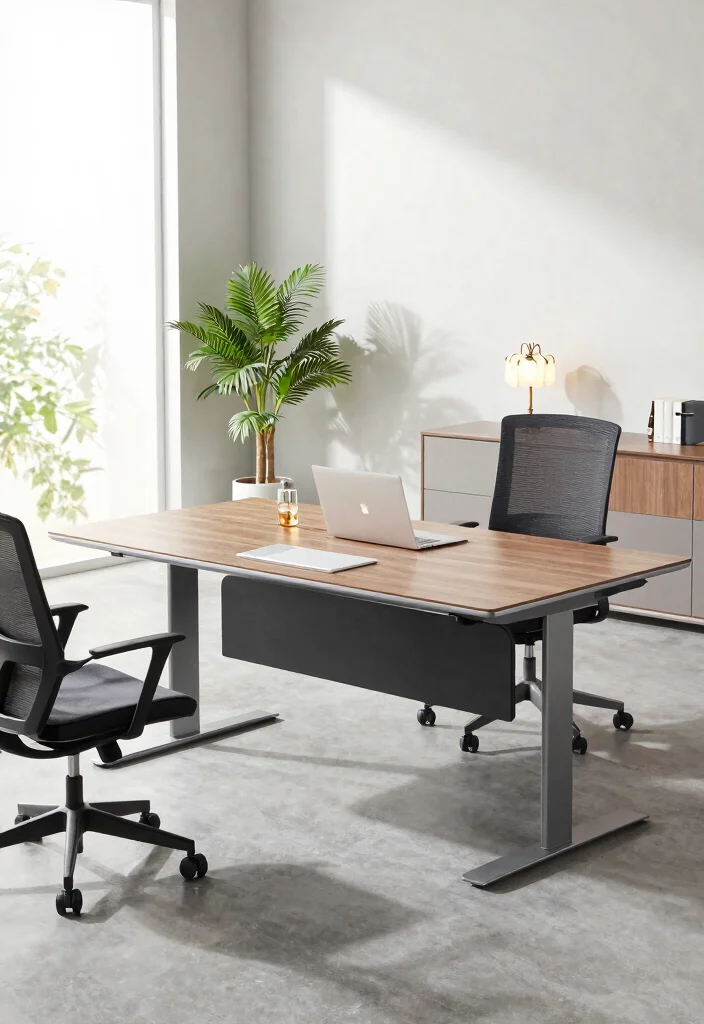 30 Modern Boss Office Table Design Ideas with Style - 26. Creative Ergonomics 1