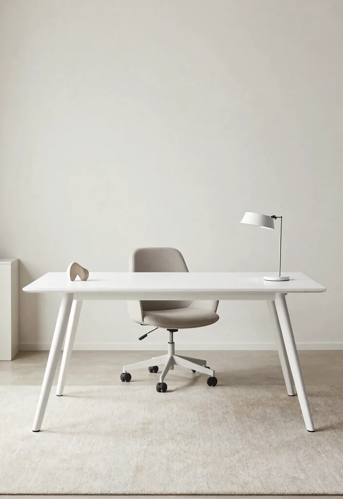 30 Modern Boss Office Table Design Ideas with Style - 3. Minimalist Marvel 1