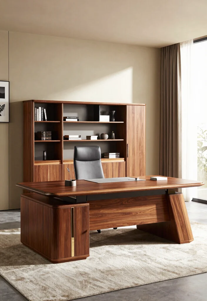 30 Modern Boss Office Table Design Ideas with Style - 5. L-Shaped Luxury 1