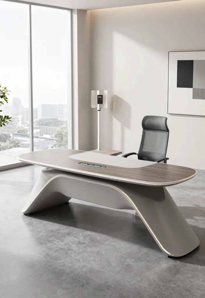 30 Modern Boss Office Table Design Ideas with Style - 6. Futuristic Designs 1