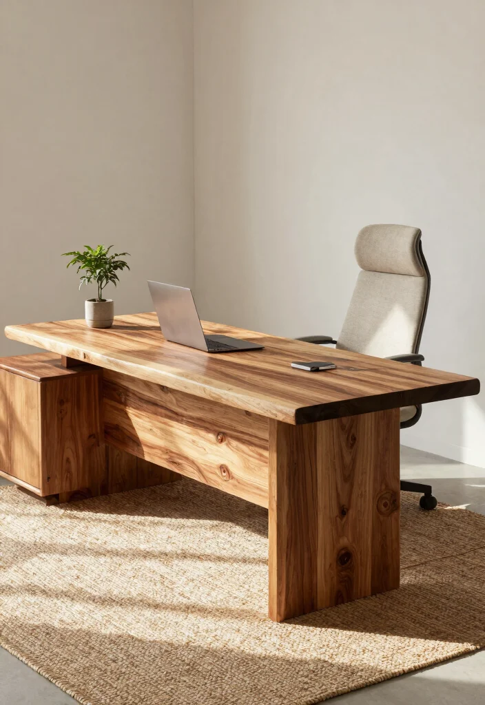 30 Modern Boss Office Table Design Ideas with Style - 7. Eco-Friendly Options 1