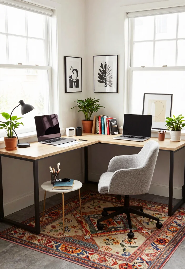 30 Modern Home Office Ideas: Sleek Spaces That Inspire - 10. Creative Office Layouts 1