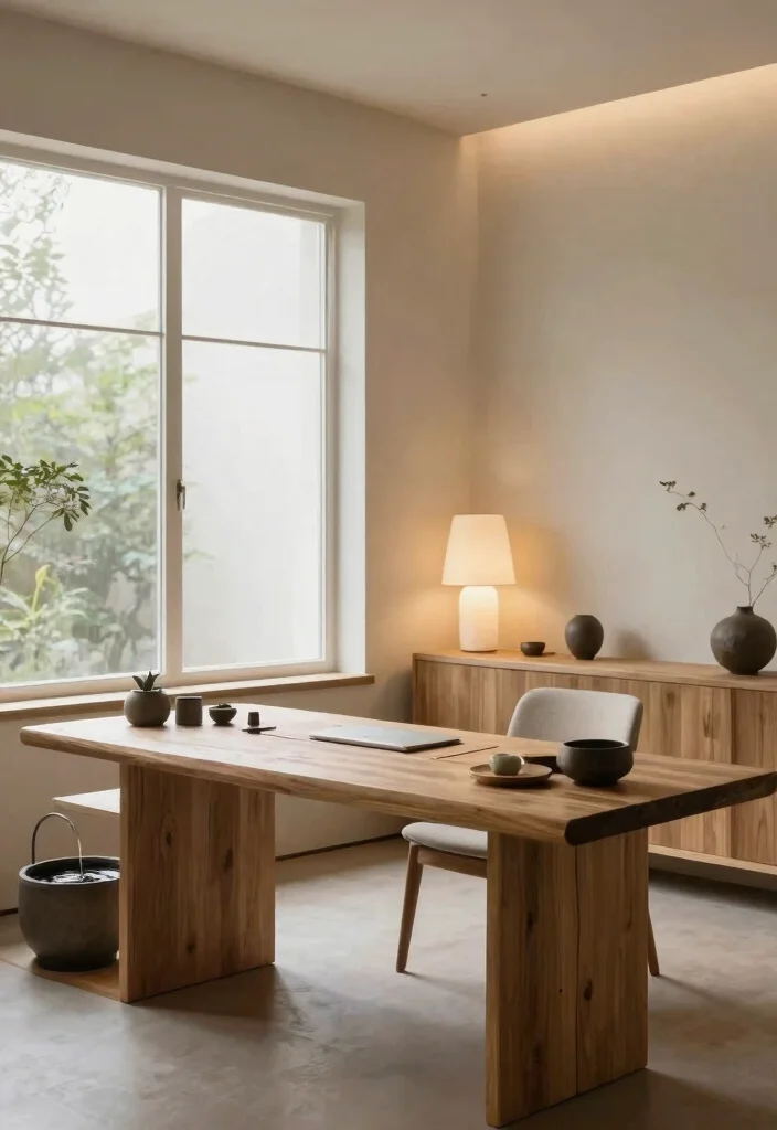 30 Modern Home Office Ideas: Sleek Spaces That Inspire - 15. Zen Workspace 1