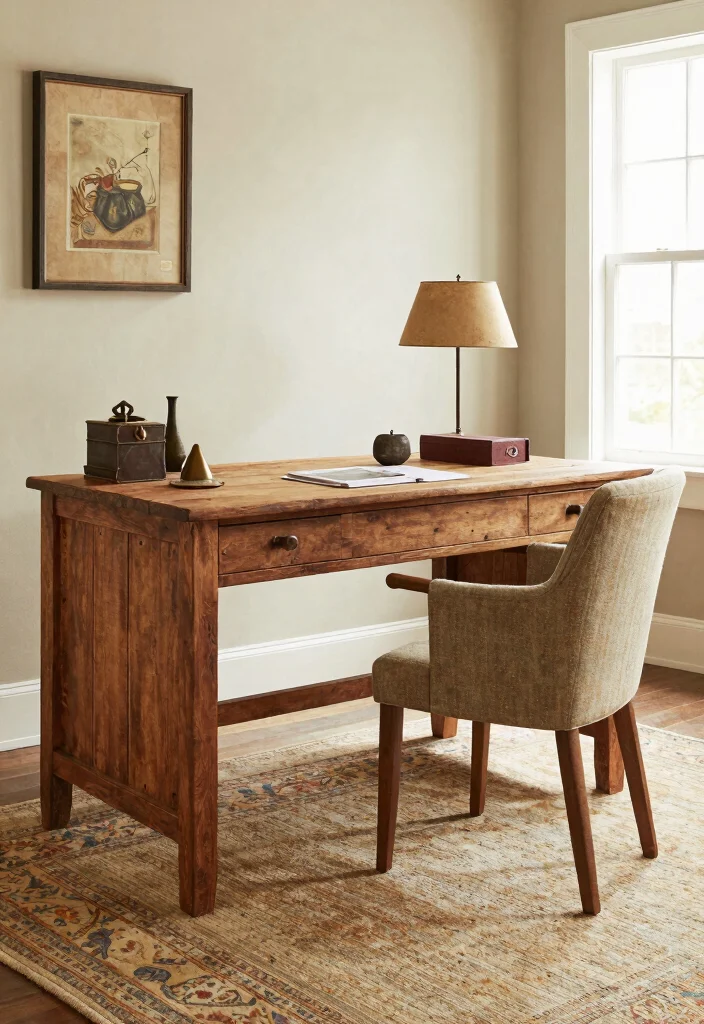 30 Modern Home Office Ideas: Sleek Spaces That Inspire - 17. Warm and Rustic Vibes 1