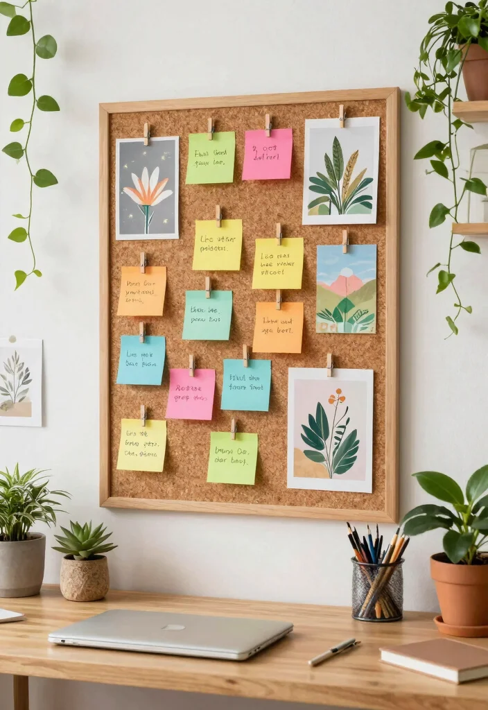 30 Office Display Wall Ideas Creative and Inspiring - 10. Eco-Friendly Bulletin Board 1