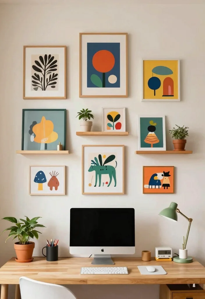 30 Office Display Wall Ideas Creative and Inspiring - 24. Whimsical Touches 1