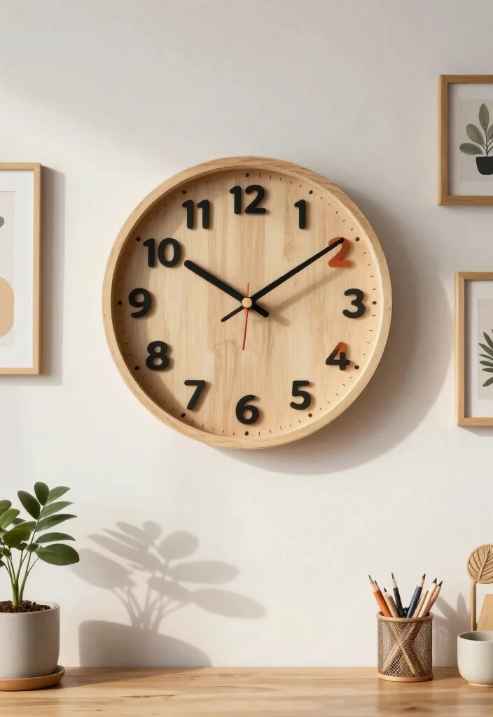 30 Office Display Wall Ideas Creative and Inspiring - 28. Playful Wall Clocks 1