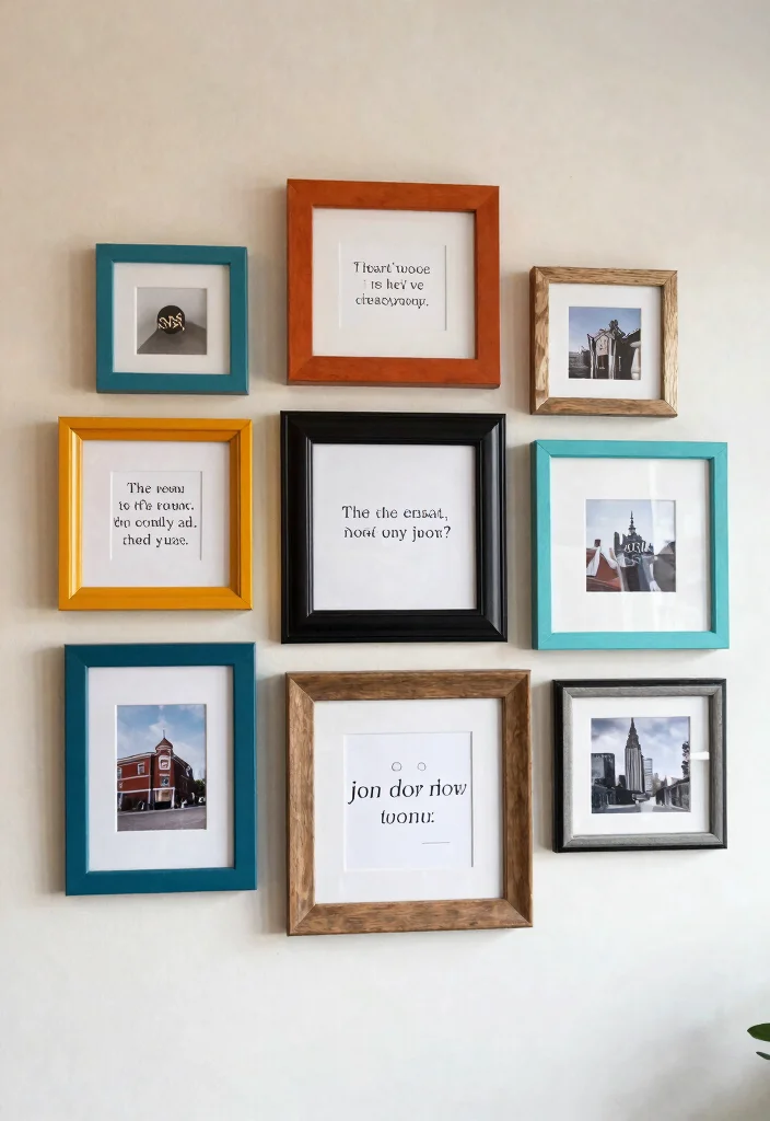 30 Office Display Wall Ideas Creative and Inspiring - 7. Upcycled Frames Display 1