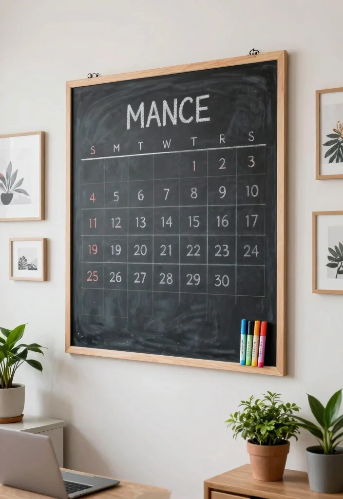 30 Office Display Wall Ideas Creative and Inspiring - 9. Sustainable Wall Calendar 1