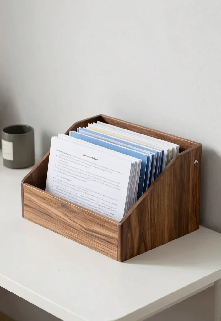 30 Office Files Arrangement Ideas Smart and Stylish - 12. Chic Desktop File Organizers 1