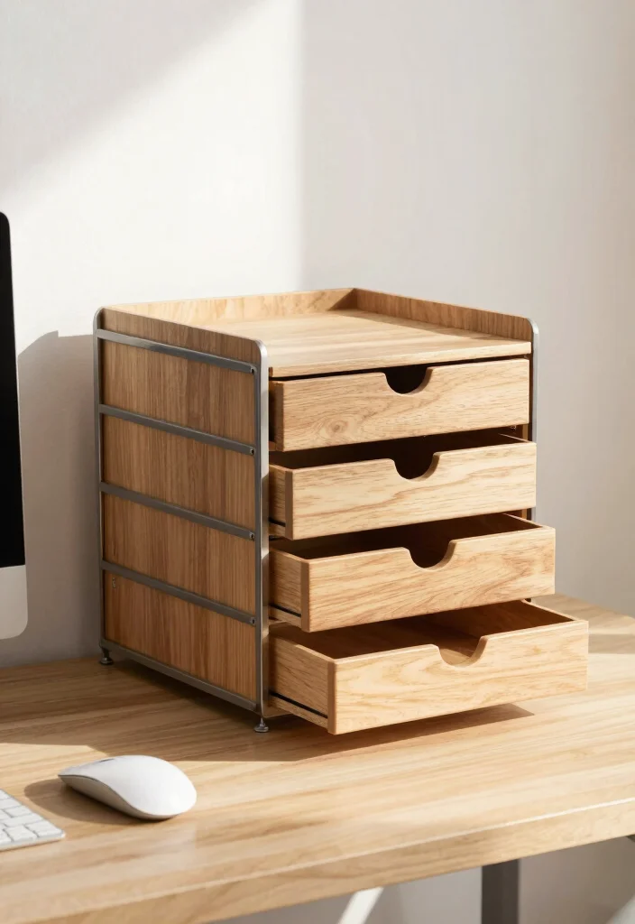 30 Office Files Arrangement Ideas Smart and Stylish - 16. Desk Organizers with Drawers 1
