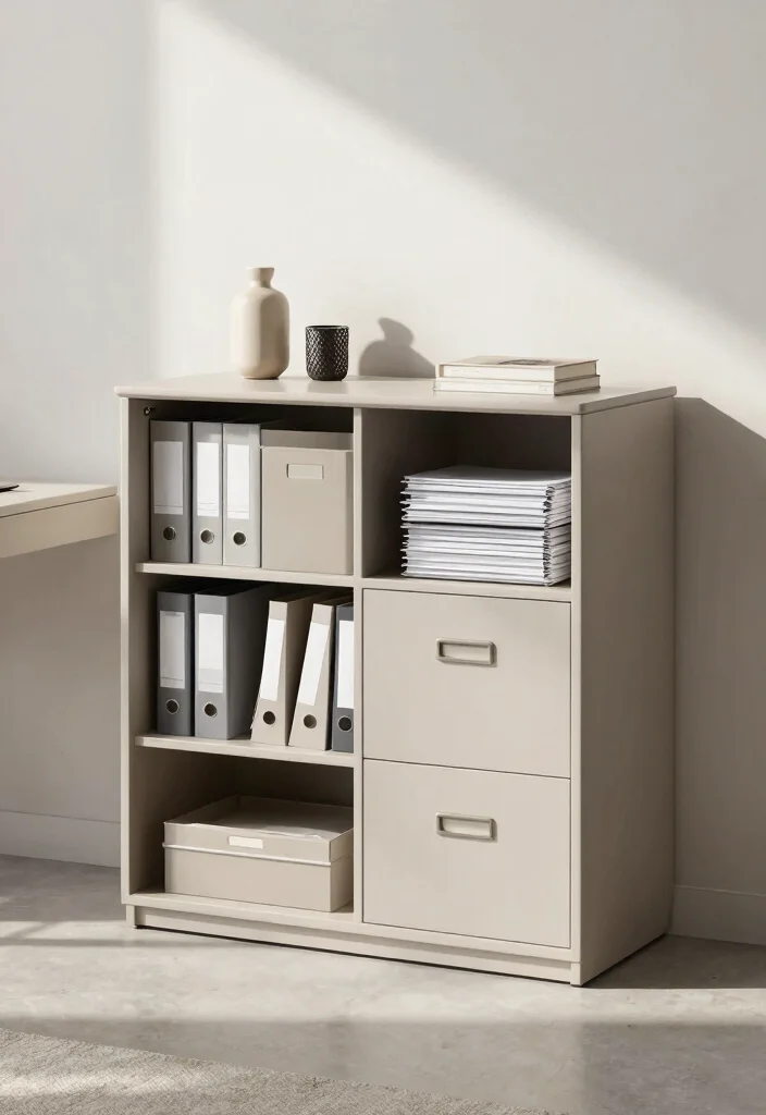 30 Office Files Arrangement Ideas Smart and Stylish - 18. Minimalist Filing Cabinets 1